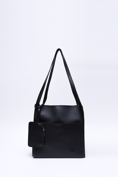 SHAKA Shk123 Piele artificială neagră - Snap, două compartimente, portofel, g...