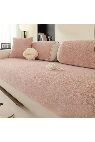 baladı home ev tekstil home collection Husa de canapea Teddy Top Plush pentru trei persoane Zona de relaxare 75X190 cm Dimensiuni (1 bucata)