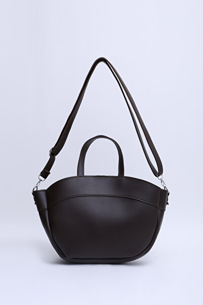 SHAKA Brown Color Shk199 Faux Leather Single Compartment, Makeup Bag, Double Strap Hand. Arm and Shoulder Bag