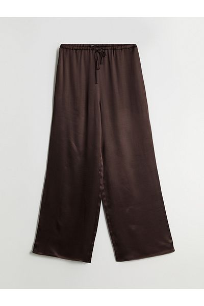LC Waikiki Satin Women's Trousers with Elastic Waist