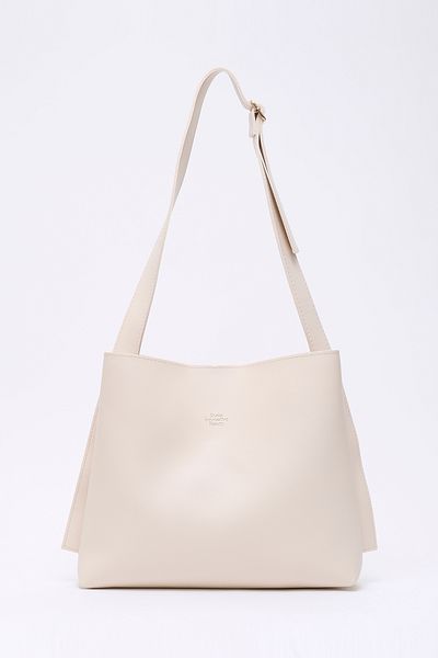 SHAKA Cream Shk179 Faux Leather Bag Dress Arm and Shoulder Penny
