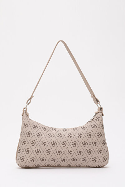 SHAKA Monogram Printed Mink Shk146 Faux Leather Lined Zippered Hand and Shoul...
