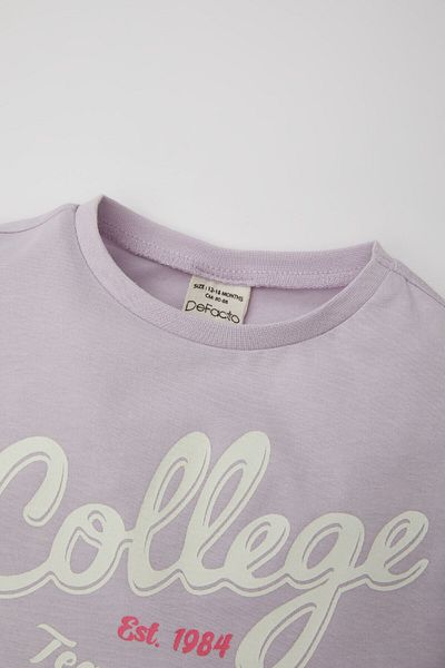 DeFacto Baby Girl - Crew Neck Printed Short Sleeve T-Shirt C0015A524Sm