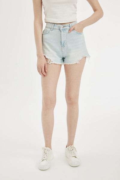 DeFacto Jeansshorts mit Cut-Out und hoher Taille - C0655AX24SM