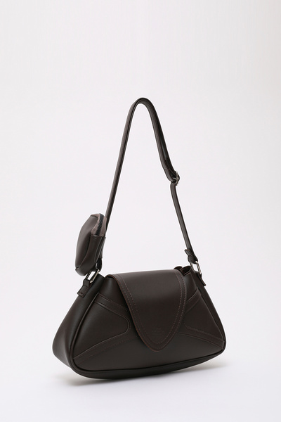 SHAKA Brown Color Shk96 Faux Leather Single Compartment Wallet Hand and Shoulder Bag