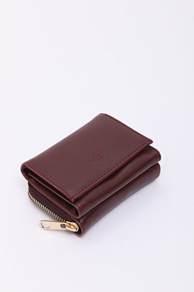 SHAKA Claret Red Shk177 Faux Leather 8 Compartments, Card Holder, Paper and Coin Compartment Snap Wallet