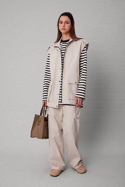 DeFacto Basic Straight Gabardine Pants with Cargo Pockets C1670Ax24Sp