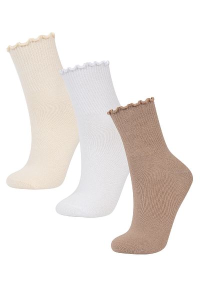 DeFacto 3-teilige Baumwollsocken für Damen C0672axns