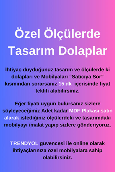 Lavanta Mobilya İmalat ÖZEL TASARIM ve ÖLÇÜLERDE DOLAPLAR