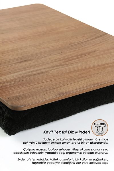 HAMUR Keyif Work Tray Padded Laptop Laptop Lap Bed Seat Breakfast Knee Cushioned