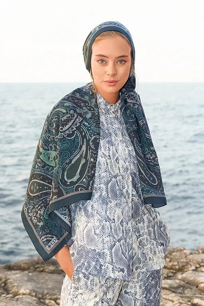 ED Scarf Vera Iconic Collection - Culoare Petrol