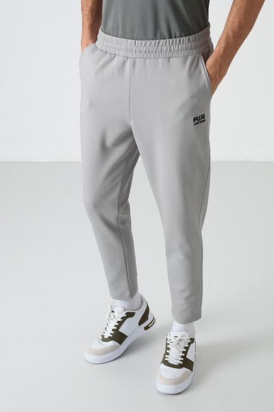 AIR JONES Bain Gray Scuba Fabric Men's Tracksuit Bottom - 84949