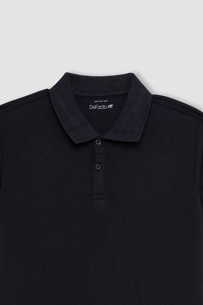DeFacto Fit Slim Fit Slim Fit Polo Kragen Basic Solide Kurzarm T-Shirt V2910az24sp