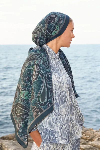ED Scarf Vera Iconic Collection - Culoare Petrol