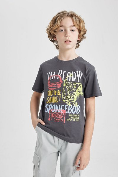 DeFacto Boys SpongeBob Crew Neck Short Sleeve T-Shirt C0517A824SM
