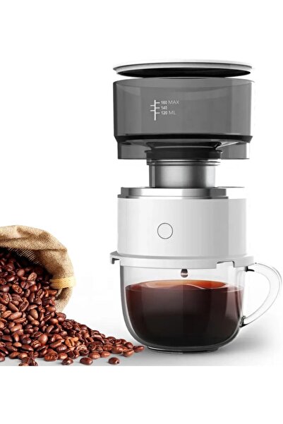 COOYA Smart Mini Portable Coffee Maker,304 Stainless Steel Mesh Filter,Rapid Water Injection,Quick Brew