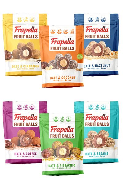 Frapella Filled Fruit Date Balls Trial Pack 80 Gr. X 6 Pieces