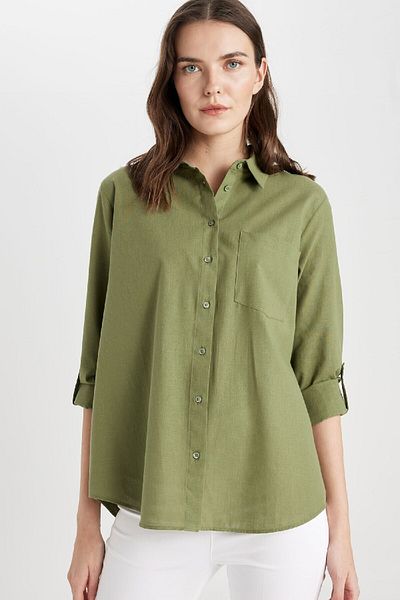 DeFacto Regular Fit Long Sleeve Shirt W7734az24sm