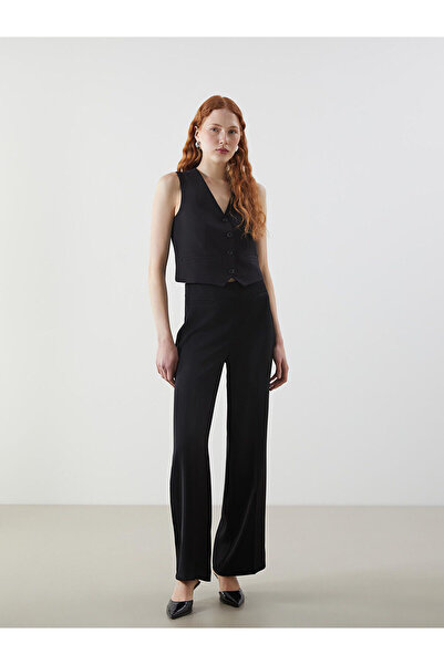 LC Waikiki Nevavm Slim Fit Spanish Leg Women's Trousers with a Difference