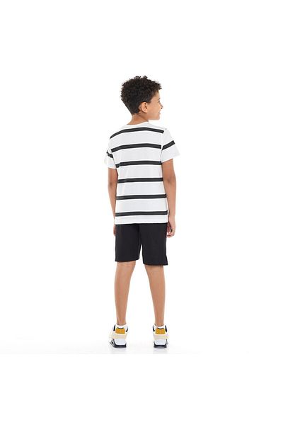 Victor and Jane Senior Boys' Stripes Set - Black & White