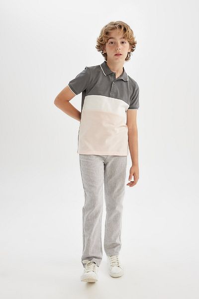 DeFacto Boy's Polo Neck Pique Short Sleeve T-Shirt C2603A824Sm