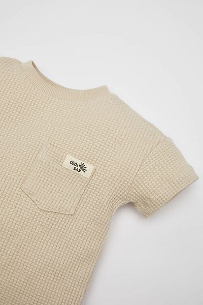 DeFacto Chlapecké tričko s krátkým rukávem Crew Neck Waffle C2208a524sm