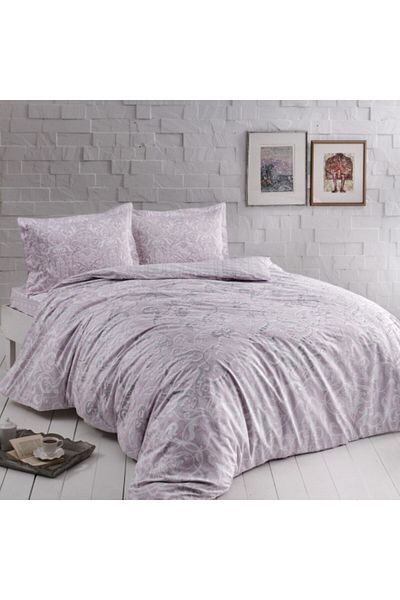 Taç 100% satin cotton double bed linen, Taç, Castillo Lila