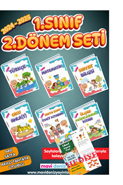 Mavi Deniz Yayınları 1.sınıf Matematik 2. Dönem Kitabı ( Mavi Deniz Yay)