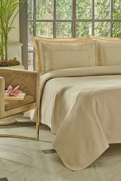 Karaca Home طقم شانس نيش طقم بيكيه مزدوج باللون البيج