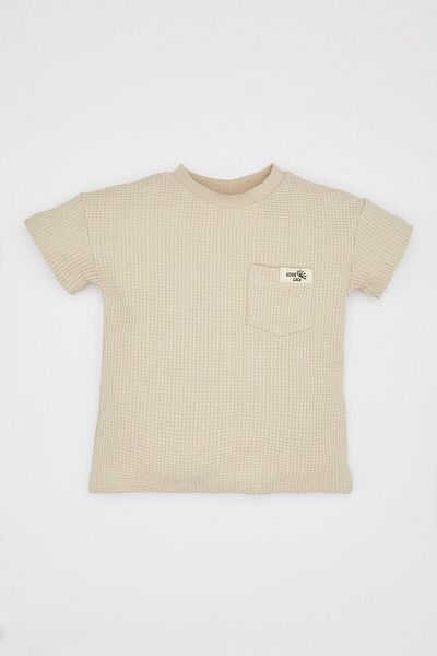 DeFacto Chlapecké tričko s krátkým rukávem Crew Neck Waffle C2208a524sm