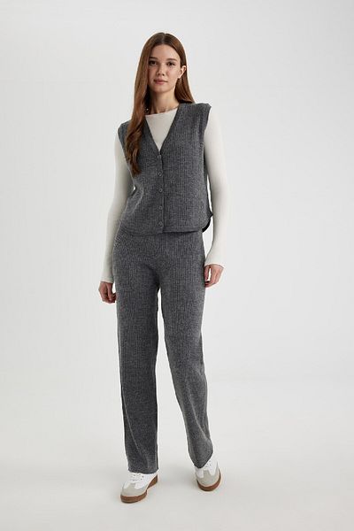 DeFacto Straight Fit Basic Sima kötöttáru nadrág C2087ax24sp