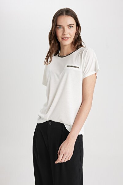 DeFacto Bisiklet Yaka Kısa Kollu Tişört K7701az24sp