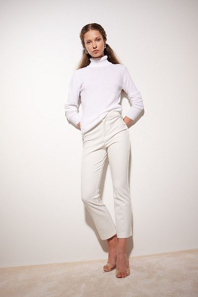 DeFacto Regular Fit Soft Textured Turtleneck Basic Plain Knitwear Sweater H1651Az24Wn