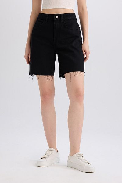 DeFacto High Waist Bermuda Jean Shorts - C2452ax24sm