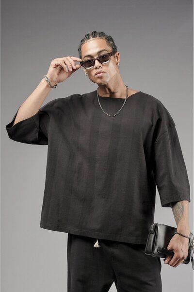 Butik Trend Biz Linen Fabric Oversize Mold Bottom Top Set