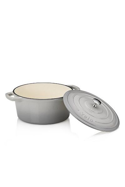 KELA Keck Lang Cast iron baking tray with lid CALIDO 26 cm gray