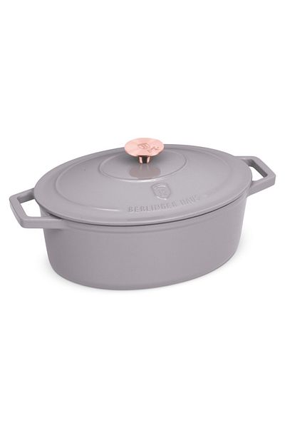 Berlinger Cast iron baking tray with lid 30 cm Taupe Collection