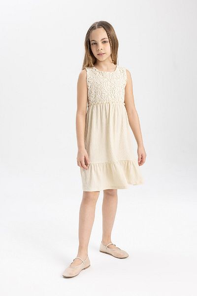 DeFacto Ärmelloses Kleid für Mädchen C3057A824SM