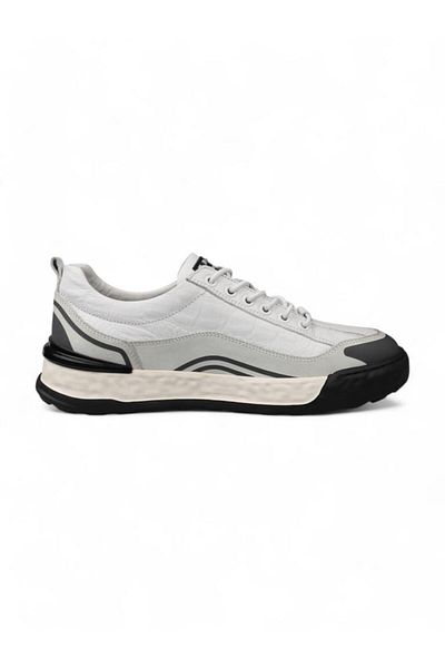 Pierre Cardin 10227 Genuine Leather White Men's Casual Shoes