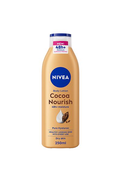 NIVEA Cocoa Butter Body Lotion, Vitamin E, Dry Skin, 250ml