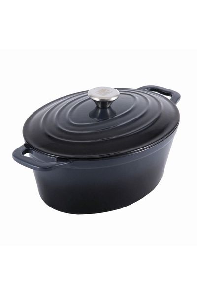 Carl Schmidt Sohn Tava de copt din fonta Xanten cu capac 36 x 28 cm neagra
