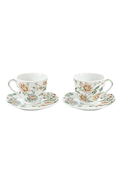 Home Sweet Home 1070 ZENW 2'Lİ PORSELEN ÇAY FİNCANI 225 ML & TABAĞI BEYAZ
