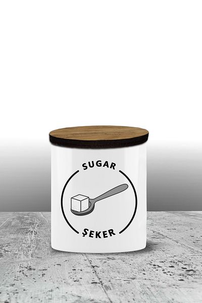 Bytwo Ceramic Candy Storage Container, Spice Pot - 300ml