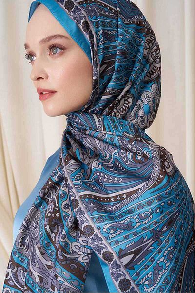 Madame Polo Șal cu motiv Blue History Florentis