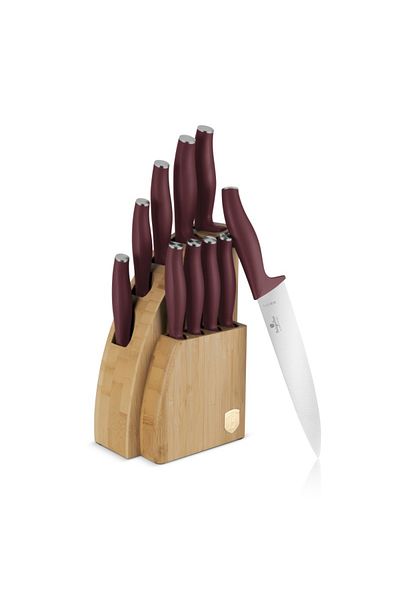 Alpina Knife set with BAMBOO holder 10 pcs Leonardo Collection