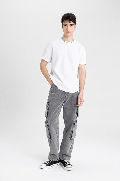 DeFacto Wide Fit Heart Jeans - Normal Grade C3079Ax24Sp