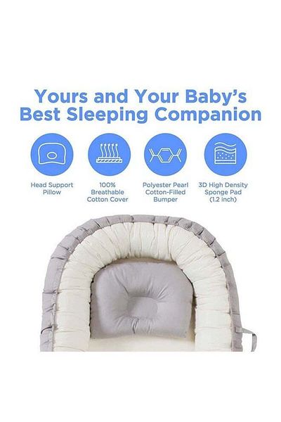 COOYA Baby Travel Crib,Soft Breathable Bed-in-Bed,360 Degree Wrap Around,0-12 Months