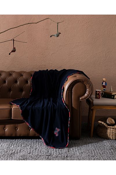 Madame Coco Tanise Sofa Shawl - Navy Blue