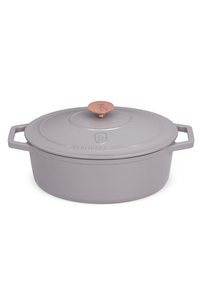 Berlinger Cast iron baking tray with lid 30 cm Taupe Collection