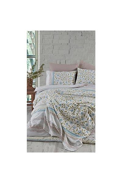 Cotton Life Set cuvertură de pilota unică Fiesta Blue